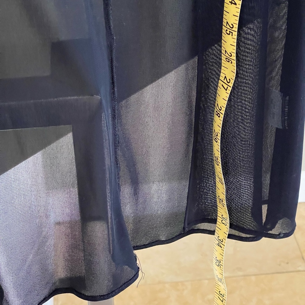 Vintage Elegant Black Sheer Swim Cover-Up/Top - Picture 9 of 12